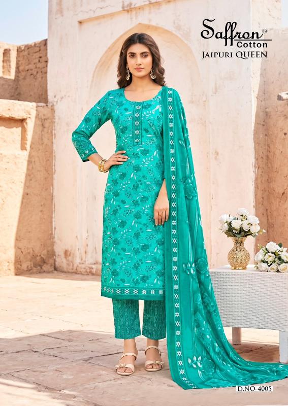 Saffron jaipuri karachi vol 1 wholesale cotton dress material in mumbai